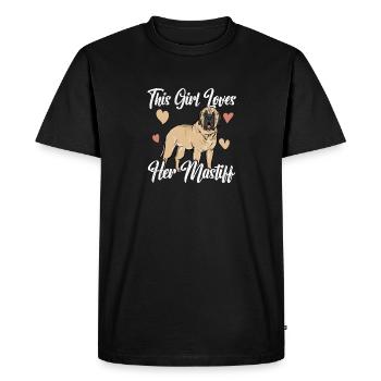 Mastiff Chien Vieux Mastiff anglais - T-shirt Premium bio Homme - noir - Devant - Nico (187cm)