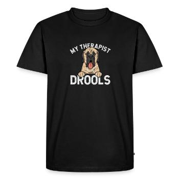 Mastiff Chien Vieux Mastiff anglais - T-shirt Premium bio Homme - noir - Devant - Nico (187cm)