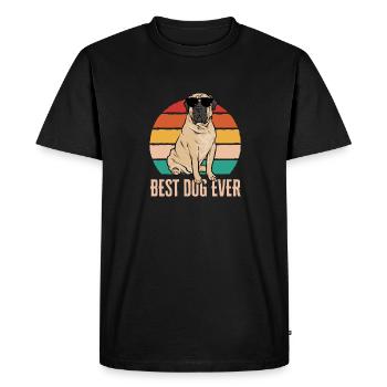 Mastiff Chien Vieux Mastiff anglais - T-shirt Premium bio Homme - noir - Devant - Nico (187cm)
