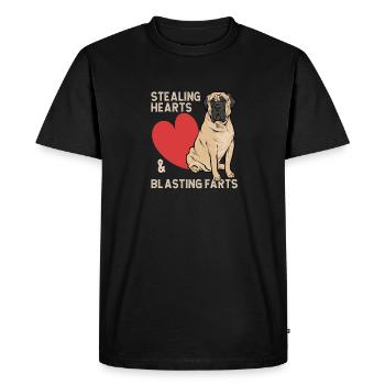 Mastiff Dog Old English Mastiff - Men's Premium Organic T-Shirt - black - Front - Nico (187cm)