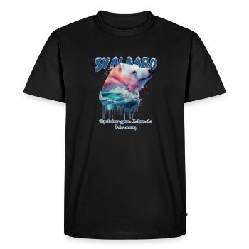Svalbard Norvège Spitzberg Ours polaire - T-shirt Premium bio Homme - noir - Devant - Nico (187cm)