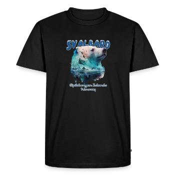 Svalbard Norvège Spitzberg Ours polaire - T-shirt Premium bio Homme - noir - Devant - Nico (187cm)