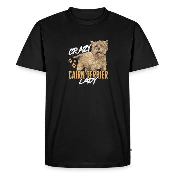 Cairn Terrier Chien - T-shirt Premium bio Homme - noir - Devant - Nico (187cm)
