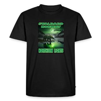 Svalbard Norvège Spitzberg Ours polaire - T-shirt Premium bio Homme - noir - Devant - Nico (187cm)