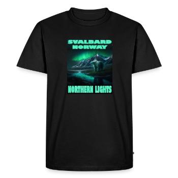 Svalbard Norvège Spitzberg Ours polaire - T-shirt Premium bio Homme - noir - Devant - Nico (187cm)