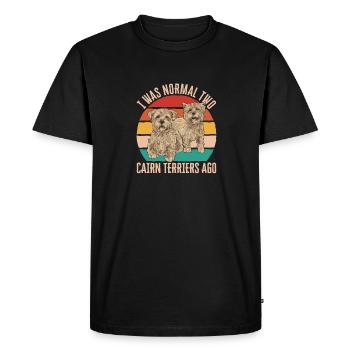 Cairn Terrier Dog - Men's Premium Organic T-Shirt - black - Front - Nico (187cm)
