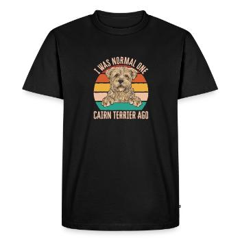 Cairn Terrier Chien - T-shirt Premium bio Homme - noir - Devant - Nico (187cm)
