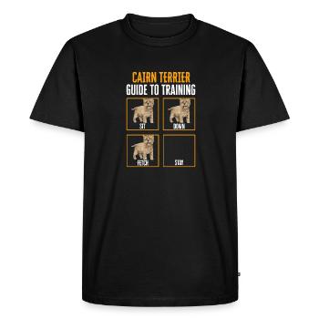 Cairn Terrier Dog - Men's Premium Organic T-Shirt - black - Front - Nico (187cm)