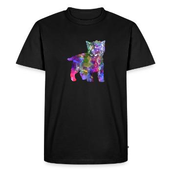 Cairn Terrier Chien - T-shirt Premium bio Homme - noir - Devant - Nico (187cm)