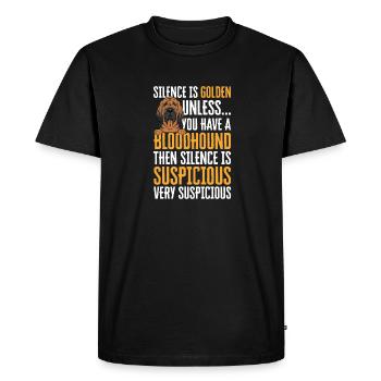 Bloodhound Dog Bloodhound - Men's Premium Organic T-Shirt - black - Front - Nico (187cm)