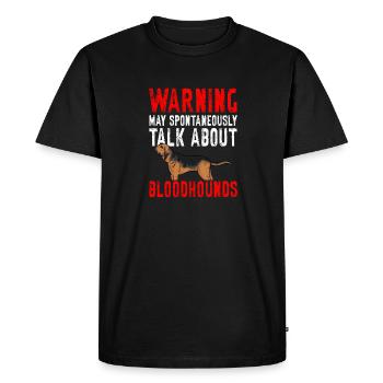 Bloodhound Dog Bloodhound - Men's Premium Organic T-Shirt - black - Front - Nico (187cm)
