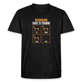 Bloodhound Dog Bloodhound - Men's Premium Organic T-Shirt - black - Front - Nico (187cm)