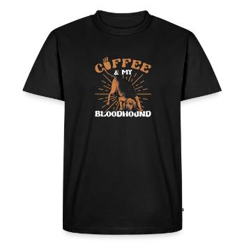 Bloodhound Dog Bloodhound - Men's Premium Organic T-Shirt - black - Front - Nico (187cm)