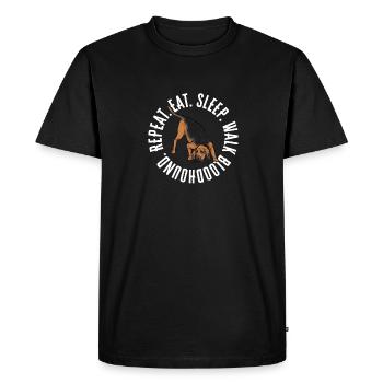 Bloodhound Dog Bloodhound - Men's Premium Organic T-Shirt - black - Front - Nico (187cm)