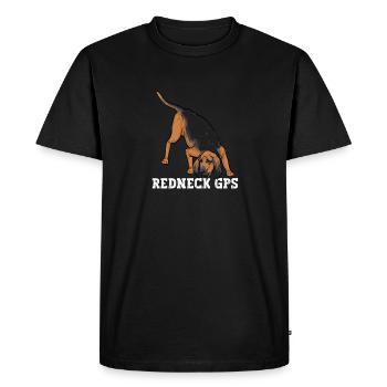 Bloodhound Dog Bloodhound - Men's Premium Organic T-Shirt - black - Front - Nico (187cm)
