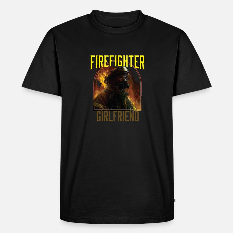 Firefighter Girlfriend Relationship Firefighter - Männer Premium Bio T-Shirt - Schwarz