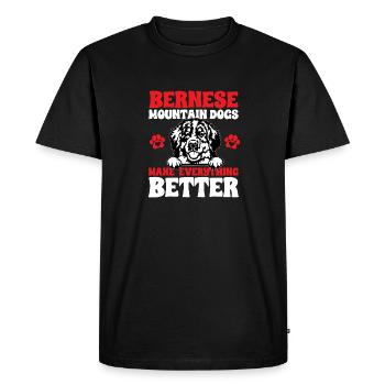 Bouvier bernois - T-shirt Premium bio Homme - noir - Devant - Nico (187cm)