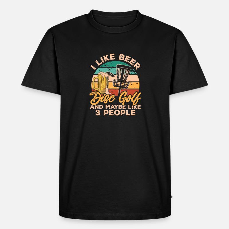 Discgolf Disc Golf Frisbee - Männer Premium Bio T-Shirt - Schwarz