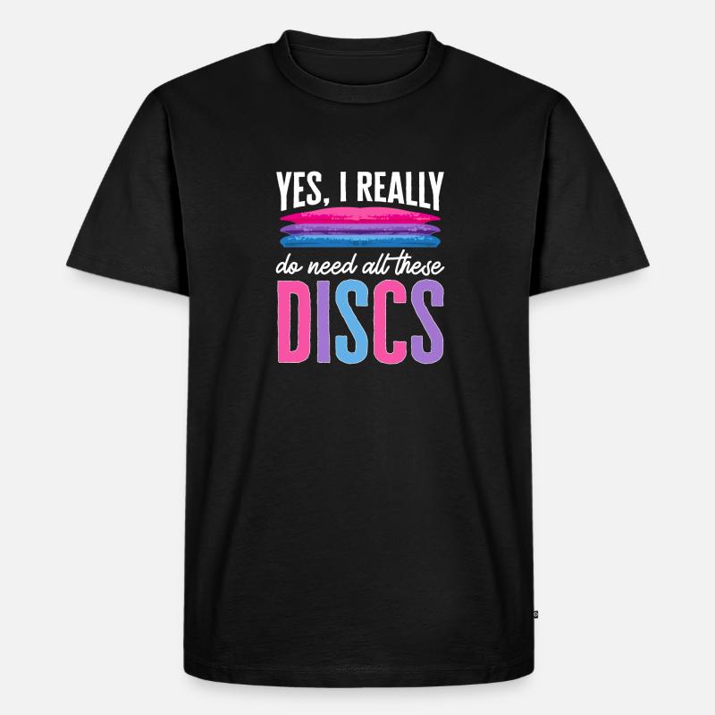 Discgolf Disc Golf Frisbee - Männer Premium Bio T-Shirt - Schwarz