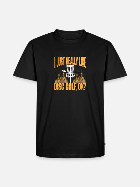 Discgolf Disc Golf Frisbee - Men's Premium Organic T-Shirt - black