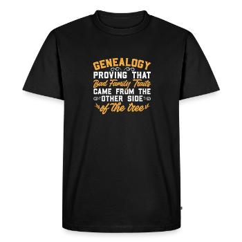 Genealogy Genealogy Genealogist - Men's Premium Organic T-Shirt - black - Front - Nico (187cm)