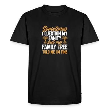 Genealogy Genealogy Genealogist - Men's Premium Organic T-Shirt - black - Front - Nico (187cm)