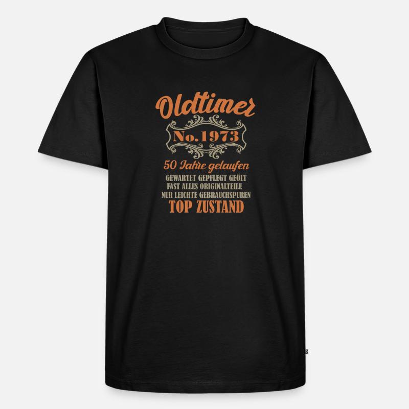 50 Geburtstag Oldtimer 1973 - Männer Premium Bio T-Shirt - Schwarz