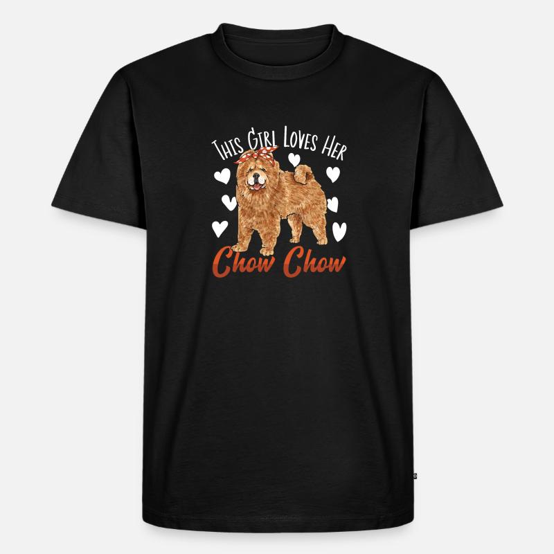 Chow Chow Hund - Männer Premium Bio T-Shirt - Schwarz