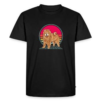 Chow Chow Dog - Men's Premium Organic T-Shirt - black - Front - Nico (187cm)