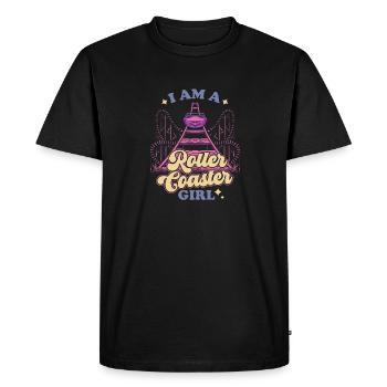 I’m A Roller Coaster Girl Amusement Park Theme Par - T-shirt Premium bio Homme - noir - Devant - Nico (187cm)