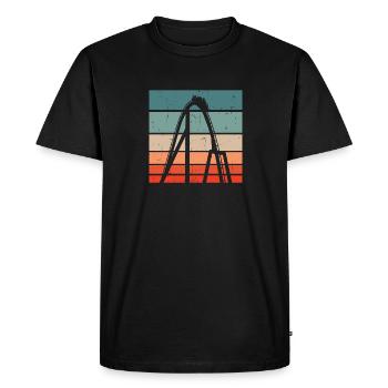 Parc à thème Vintage Amusement Park Retro Roller Coa - T-shirt Premium bio Homme - noir - Devant - Nico (187cm)