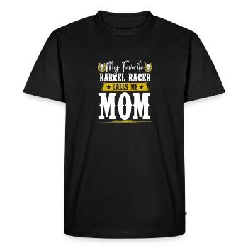 My Favorite Barrel Racer Mother Rodeo Barrel Racin - Men's Premium Organic T-Shirt - black - Front - Nico (187cm)