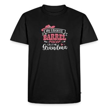 My Favorite Barrel Racer Women Grandma Barrel Raci - Men's Premium Organic T-Shirt - black - Front - Nico (187cm)