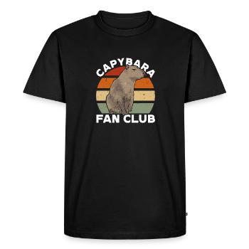 Rongeur Capybara - T-shirt Premium bio Homme - noir - Devant - Nico (187cm)