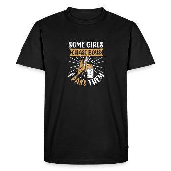 Some Girls Chase Boys I Pass Them Rodeo Barrel Rac - Men's Premium Organic T-Shirt - black - Front - Nico (187cm)