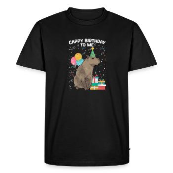 Rongeur Capybara - T-shirt Premium bio Homme - noir - Devant - Nico (187cm)