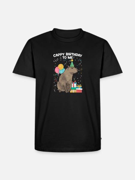 Capybara Nagetier - Männer Premium Bio T-Shirt - Schwarz