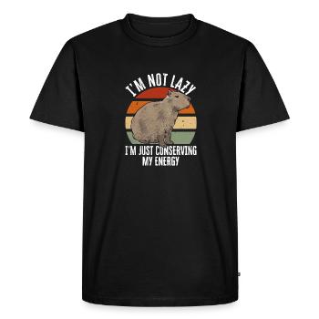 Rongeur Capybara - T-shirt Premium bio Homme - noir - Devant - Nico (187cm)