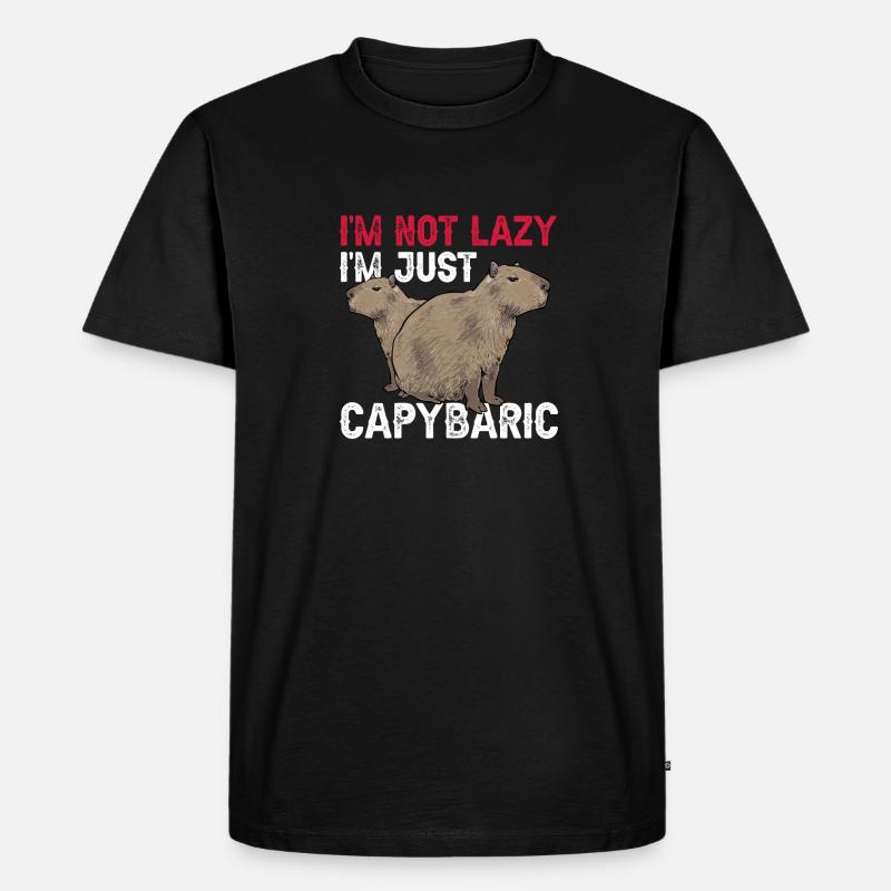 Capybara Nagetier - Männer Premium Bio T-Shirt - Schwarz