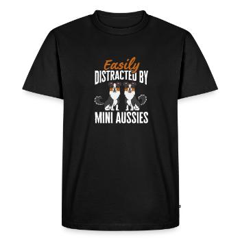 Miniature Australian Shepherd - Men's Premium Organic T-Shirt - black - Front - Nico (187cm)