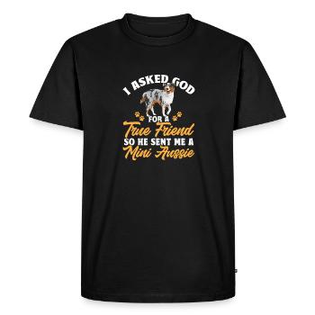 Miniature Australian Shepherd - Men's Premium Organic T-Shirt - black - Front - Nico (187cm)