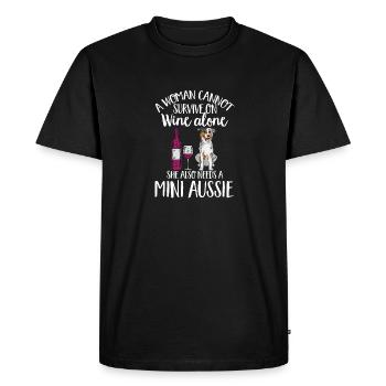 Miniature Australian Shepherd - Men's Premium Organic T-Shirt - black - Front - Nico (187cm)