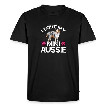 Miniature Australian Shepherd - Men's Premium Organic T-Shirt - black - Front - Nico (187cm)