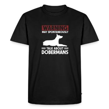 Doberman Pinscher Chien Dobie - T-shirt Premium bio Homme - noir - Devant - Nico (187cm)