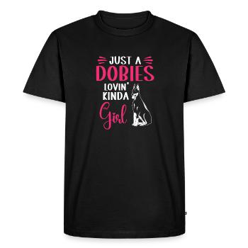 Doberman Pinscher Chien Dobie - T-shirt Premium bio Homme - noir - Devant - Nico (187cm)