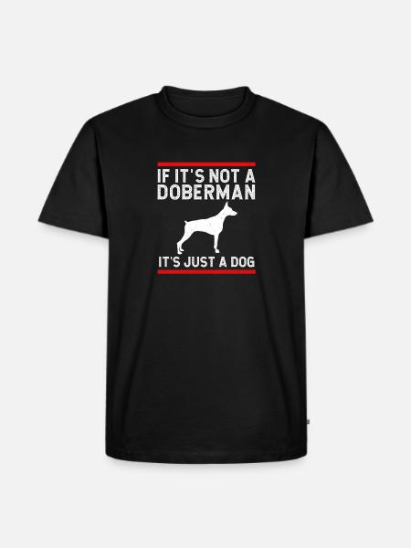 Doberman Pinscher Dog Dobie - Men's Premium Organic T-Shirt - black