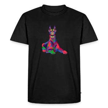 Doberman Pinscher Chien Dobie - T-shirt Premium bio Homme - noir - Devant - Nico (187cm)