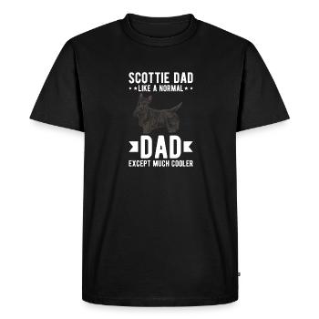 Scottish Terrier Scottie Dog - Men's Premium Organic T-Shirt - black - Front - Nico (187cm)