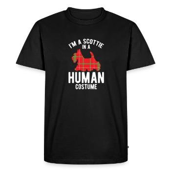 Scottish Terrier Scottie Dog - Men's Premium Organic T-Shirt - black - Front - Nico (187cm)