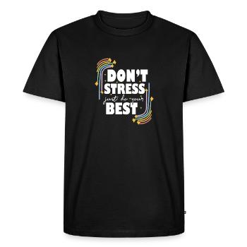 Jour de test Ne stressez pas, faites simplement votre meilleur professeur - T-shirt Premium bio Homme - noir - Devant - Nico (187cm)
